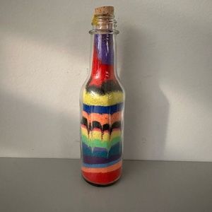 Multicolor Sand Bottle with Wooden Top